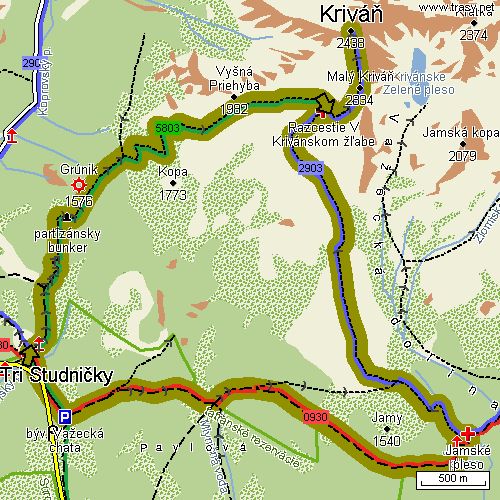 krivan_tri_studnicky_mapa